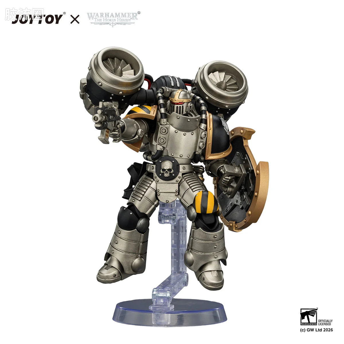 JoyToy Iron Warriors Mkll Assault Legionary 1 With Bolt Pistolchain Axe Combat Shield