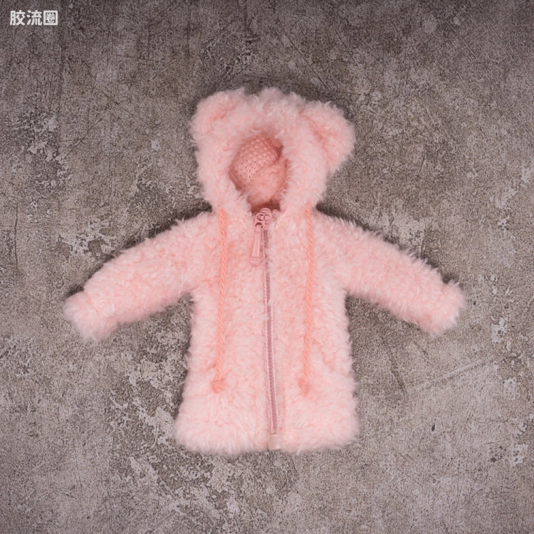Snail Shell Light Pink Plush Cloth Coat