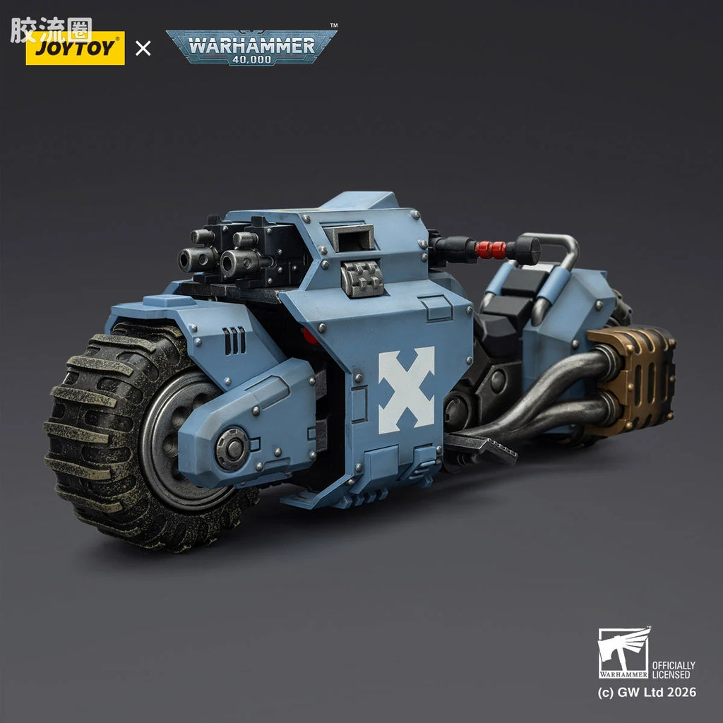 JoyToy Ikewithtwin Linkedboltriflesspace Wolves Raider Pattern Combat Bike With Twin Linked Bolt Rifles
