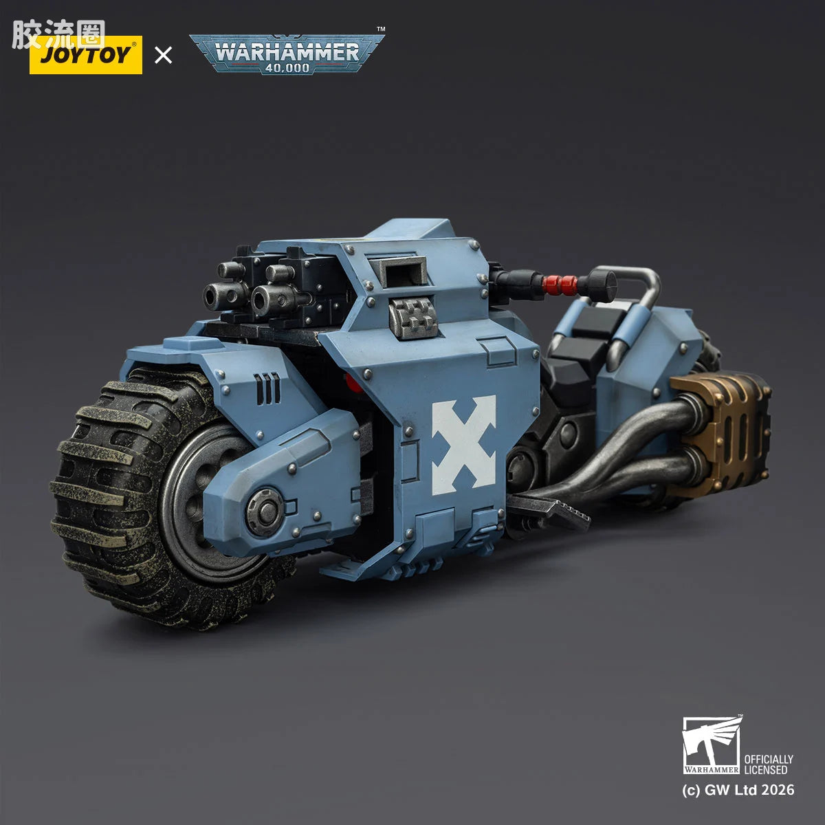 JoyToy Ikewithtwin Linkedboltriflesspace Wolves Raider Pattern Combat Bike With Twin Linked Bolt Rifles