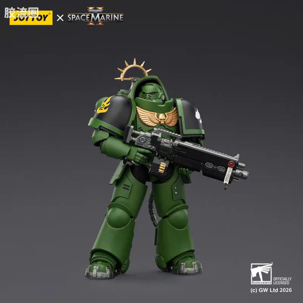 JoyToy Game Edition Salamanders Heavy Intercessor With Heavy Bolt Rifle And Bolt Pistol