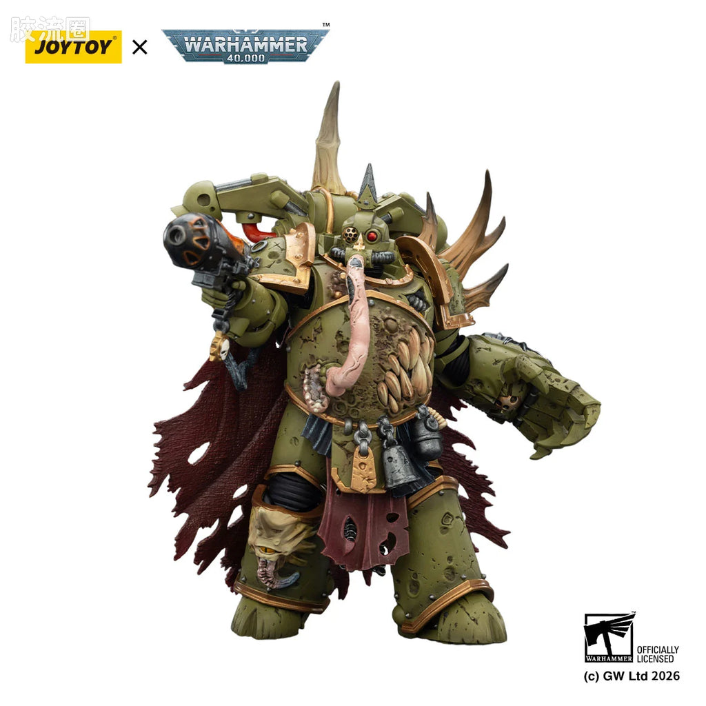 JoyToy Death Guard Plague Marine Champion With Plasma Pistol And Power Fist