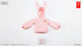 Snail Shell G.N.Project Option Costume Bunny Ear Hoodie (Pink) & Bunny Slippers (White)