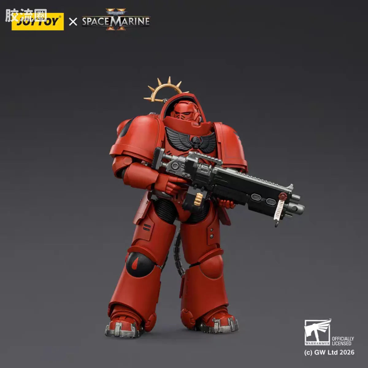 JoyToy Game Edition Blood Angels Heavy Intercessor With Heavy Bolt Rifle And Bolt Pistol