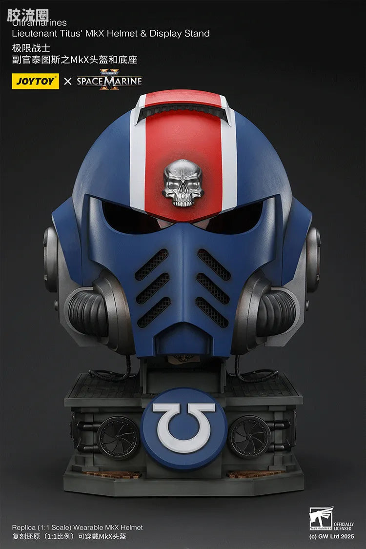 JoyToy Ultramarines Lieutenant Titus Mkx Helmet Display Stand