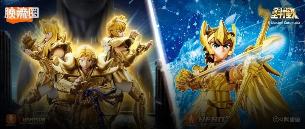 Blokees Saint Seiya Champion Class Aries Mu, Leo Aiolia & Scorpio Miro