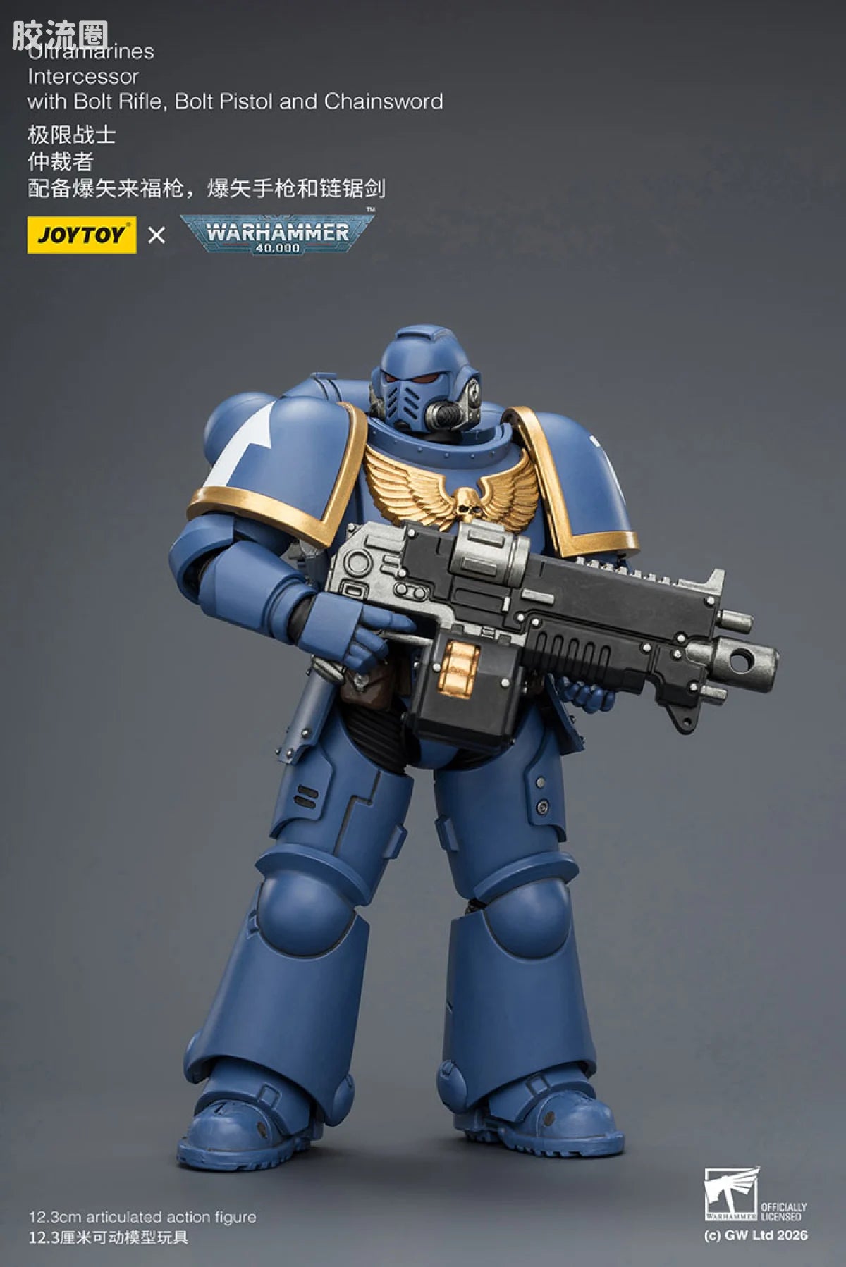 JoyToy Ultramarines Intercessor With Bolt Rifle Bolt Pistol And Chainsword