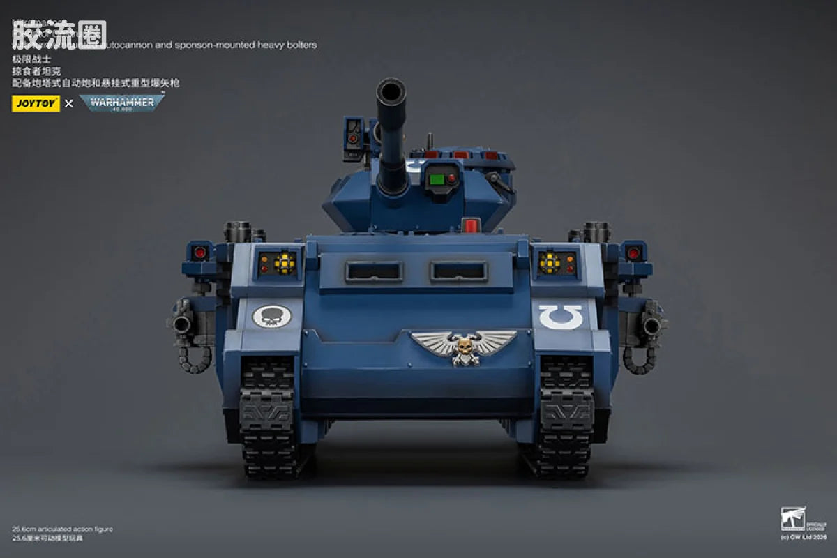 JoyToy Estructorwithturret Mountedautocannonandsponson Mountedheavyboltersultramarines Predator Destructor With Turret Mounted Autocannon And Sponson Mounted Heavy Bolters