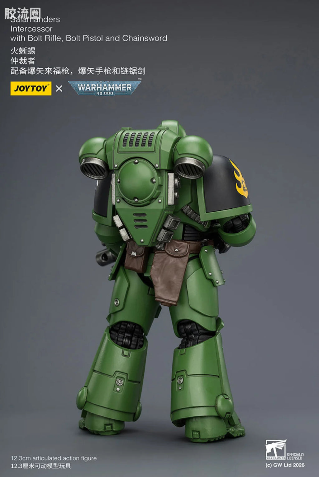 JoyToy Salamanders Intercessor With Bolt Rifle Bolt Pistol And Chainsword
