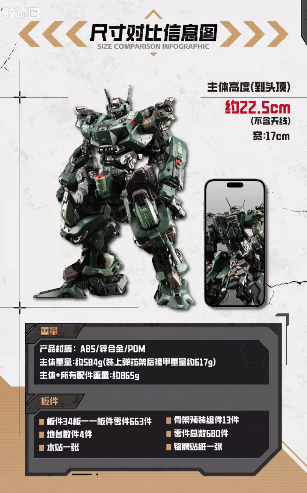 Motor Nuclear Legend of Star General Blazing Stars MNP-CR02A Type-65 JiHu-II (Assault Ver.) Model Kit