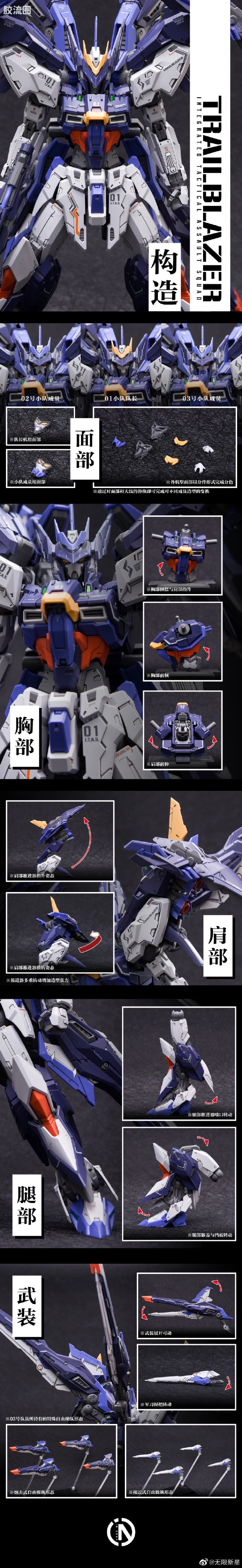 Infinite Nova IN ERA+ UMD 1/100 Trailblazer Integrated Tactical Assault Squad Model Kit