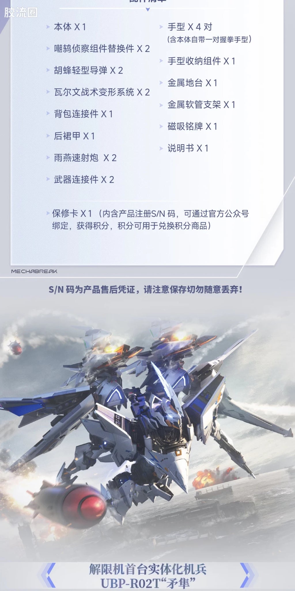 Moshow Mecha BREAK Illustrious Class UBP-R02T Falcon
