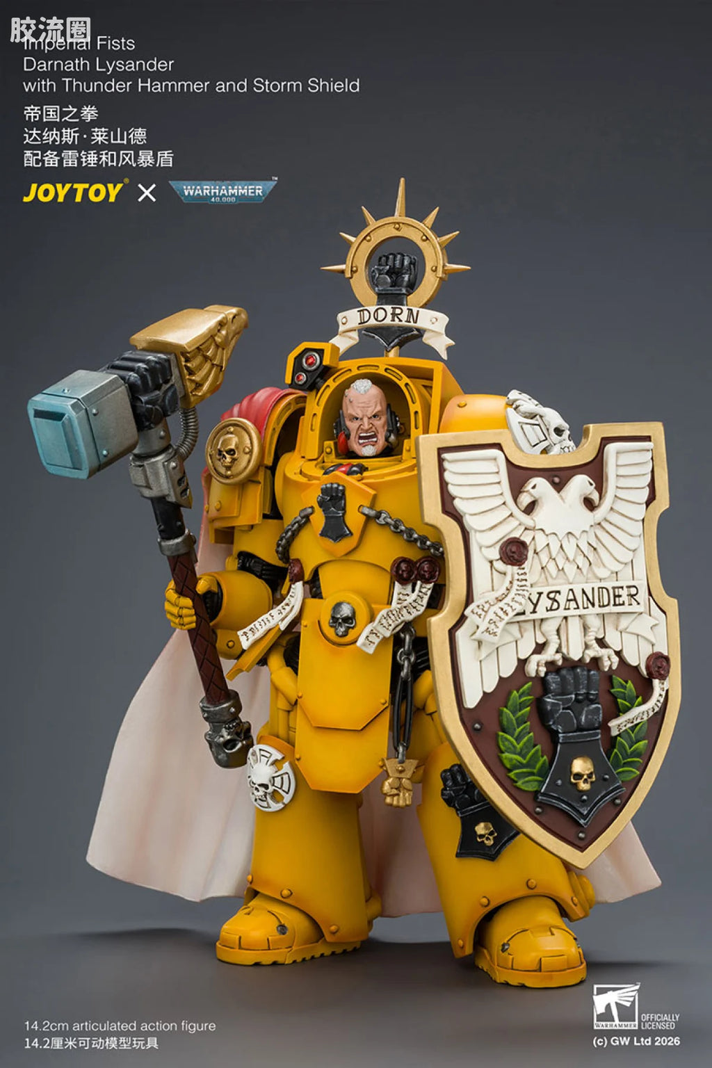 JoyToy Imperial Fists Darnath Lysander With Thunder Hammer And Storm Shield