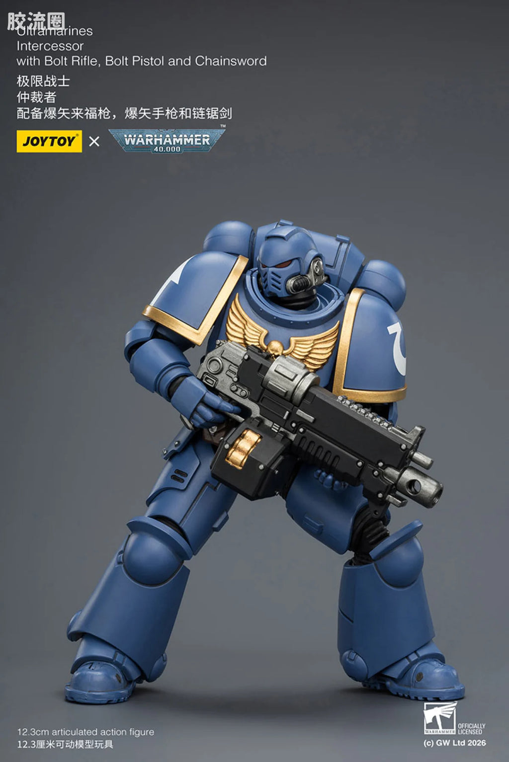 JoyToy Ultramarines Intercessor With Bolt Rifle Bolt Pistol And Chainsword
