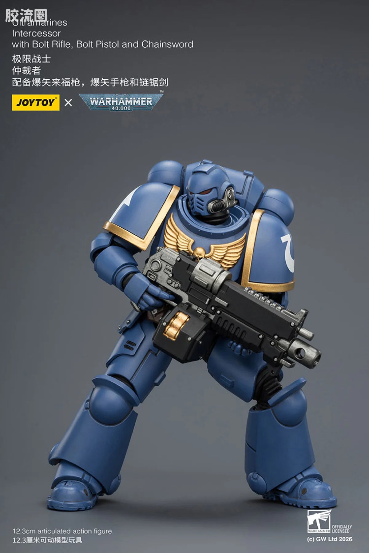 JoyToy Ultramarines Intercessor With Bolt Rifle Bolt Pistol And Chainsword