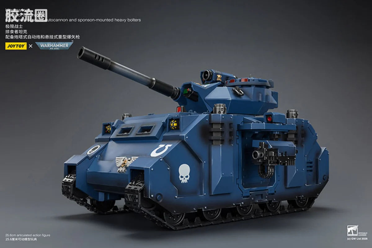 JoyToy Estructorwithturret Mountedautocannonandsponson Mountedheavyboltersultramarines Predator Destructor With Turret Mounted Autocannon And Sponson Mounted Heavy Bolters
