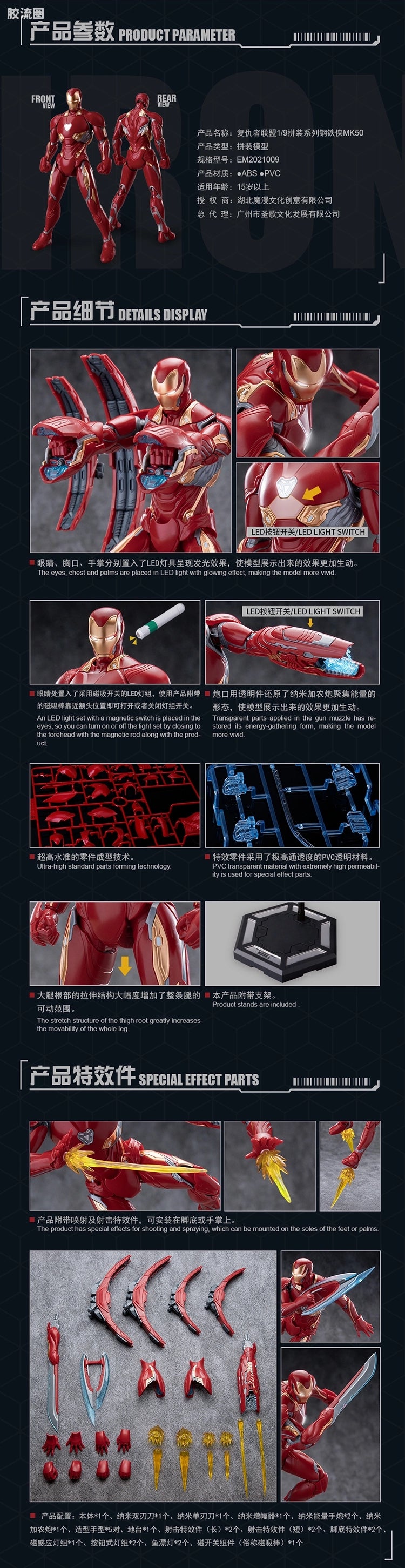 Eastern Model Morstorm 1/9 Iron Man MK50 Suit Model Kit [Avengers: Infinity War]