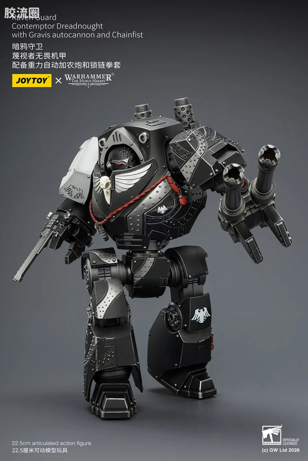 JoyToy Raven Guard Contemptor Dreadnought With Gravis Autocannon And Chainfist