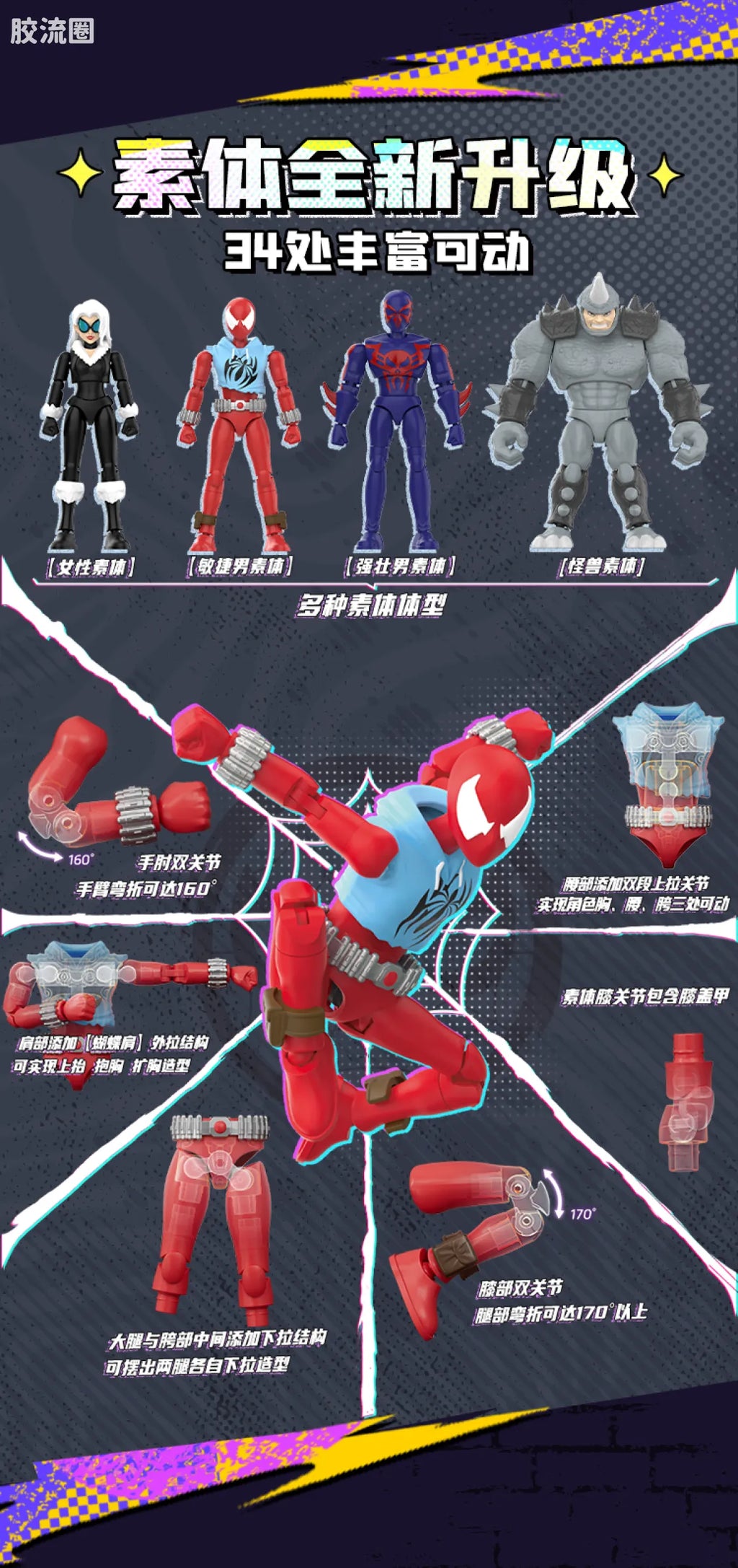 Blokees Marvel Heroes Galaxy Version Wave 6 - Spider-Verse
