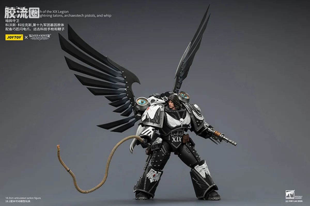 JoyToy Egionwithartificer Craftedlightningtalonsarchaeotechpistolsandwhipraven Guard Corvus Coraxprimarch Of The Xix Legion With Artificer Crafted Lightning Talonsarchaeotech Pistolsand Whip