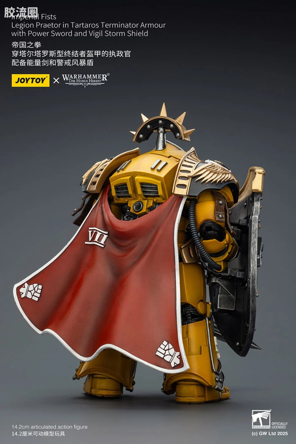 JoyToy Imperial Fists Legion Praetor in Tartaros Terminator Armour with Power Sword and Vigil Storm Shield