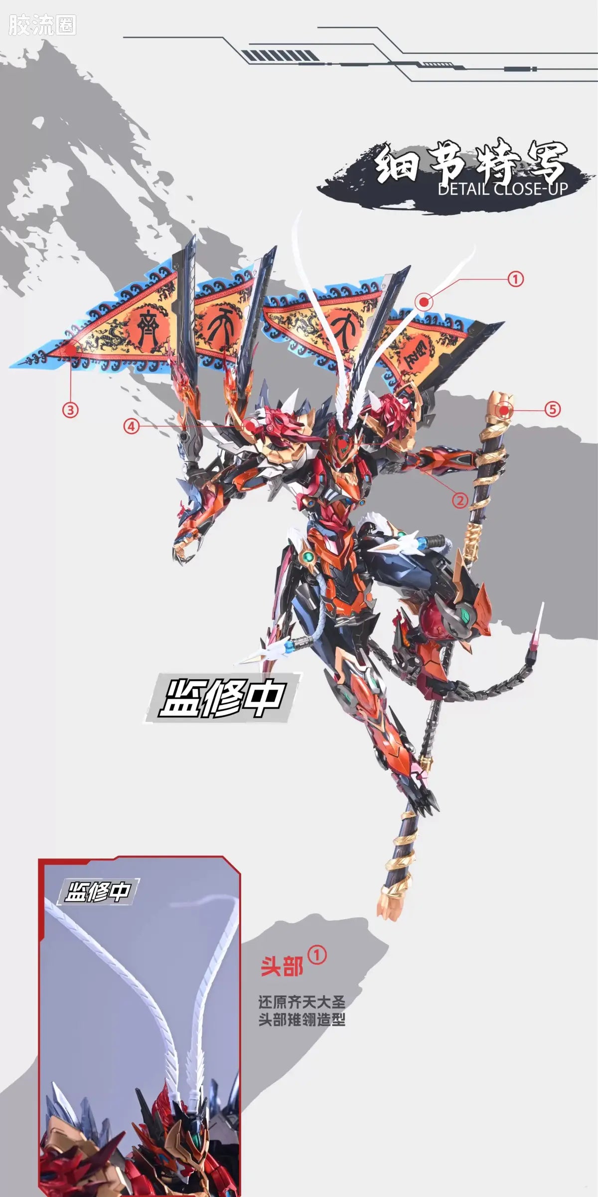 Motor Nuclear Legend of Star General MNQ-XH08 Sun WuKong The Monkey King 1/72 Scale Figure
