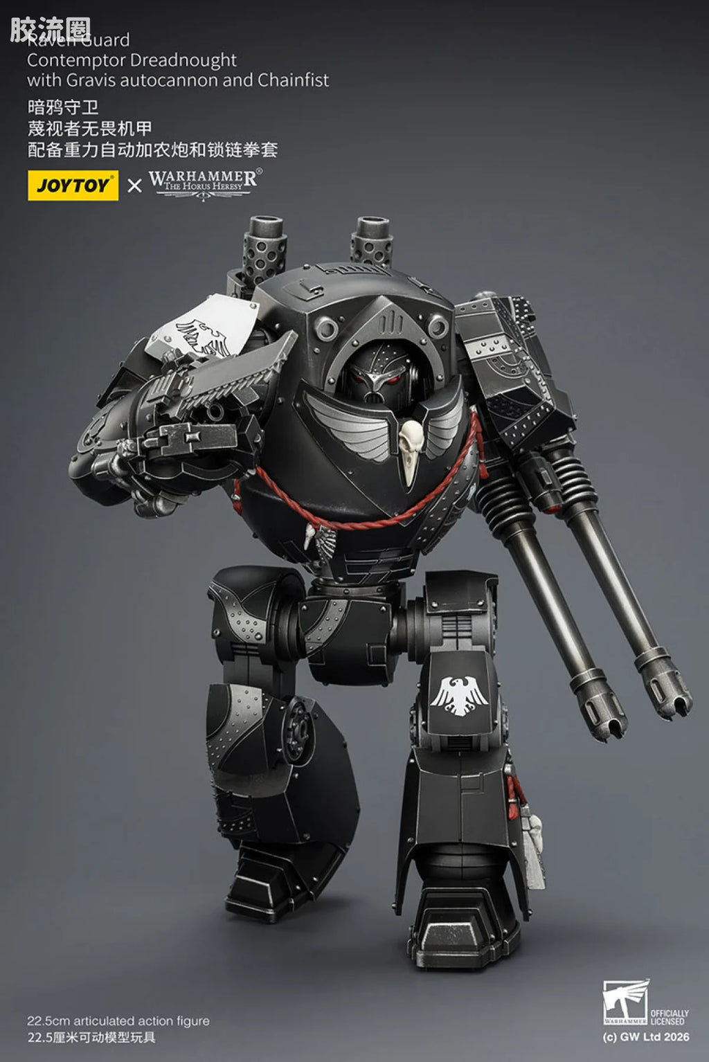 JoyToy Raven Guard Contemptor Dreadnought With Gravis Autocannon And Chainfist