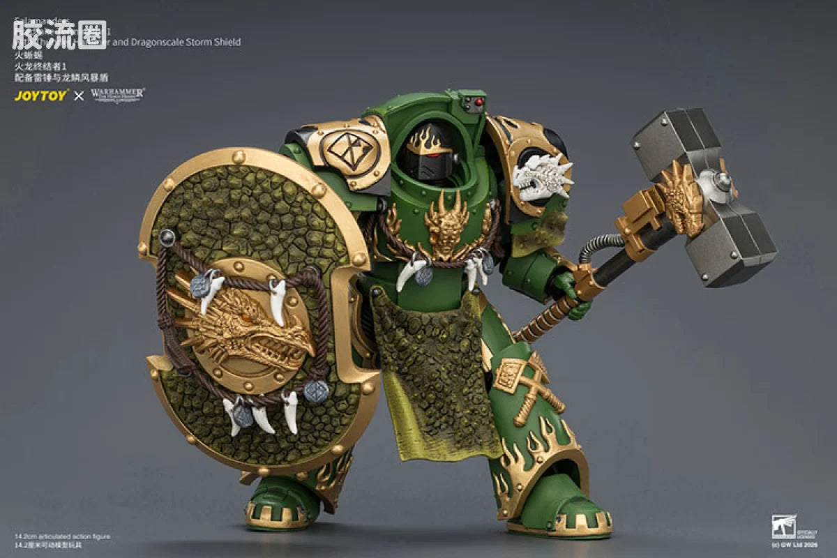 JoyToy Salamanders Firedrake Terminator 1 With Thunder Hammer And Dragonscale Storm Shield