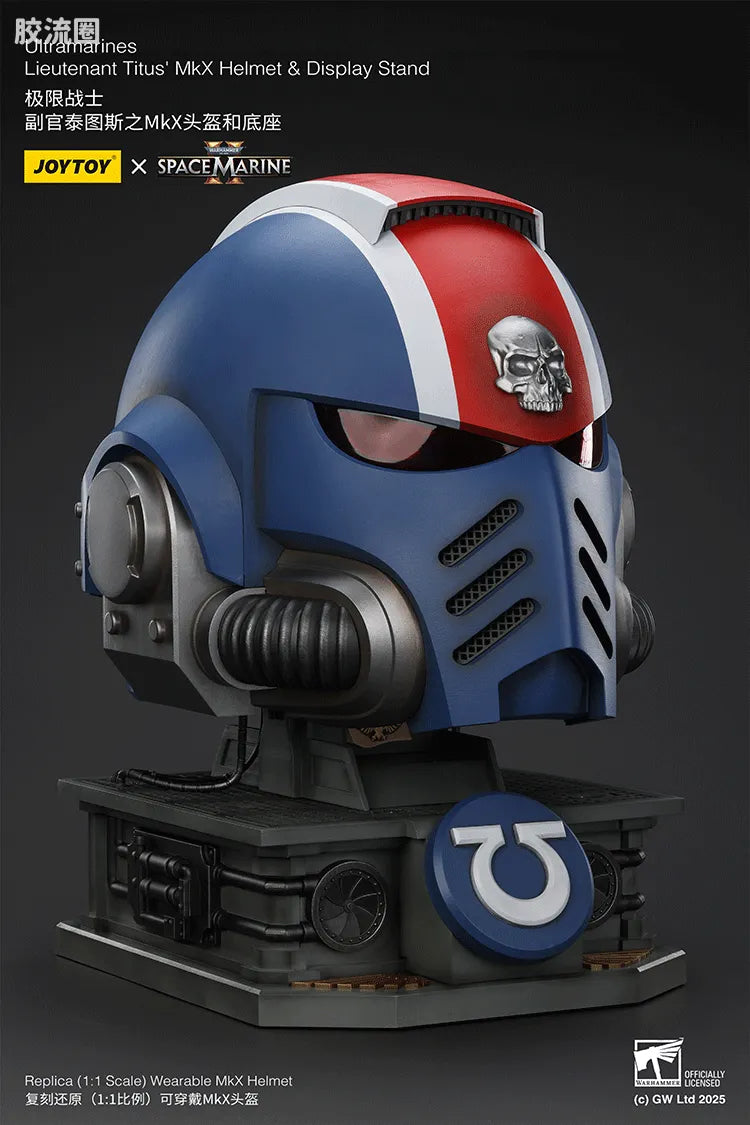 JoyToy Ultramarines Lieutenant Titus Mkx Helmet Display Stand
