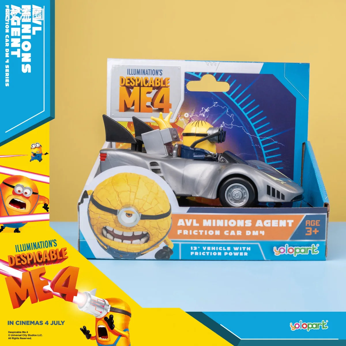YOLOPARK Friction Car Avl Minions Agent