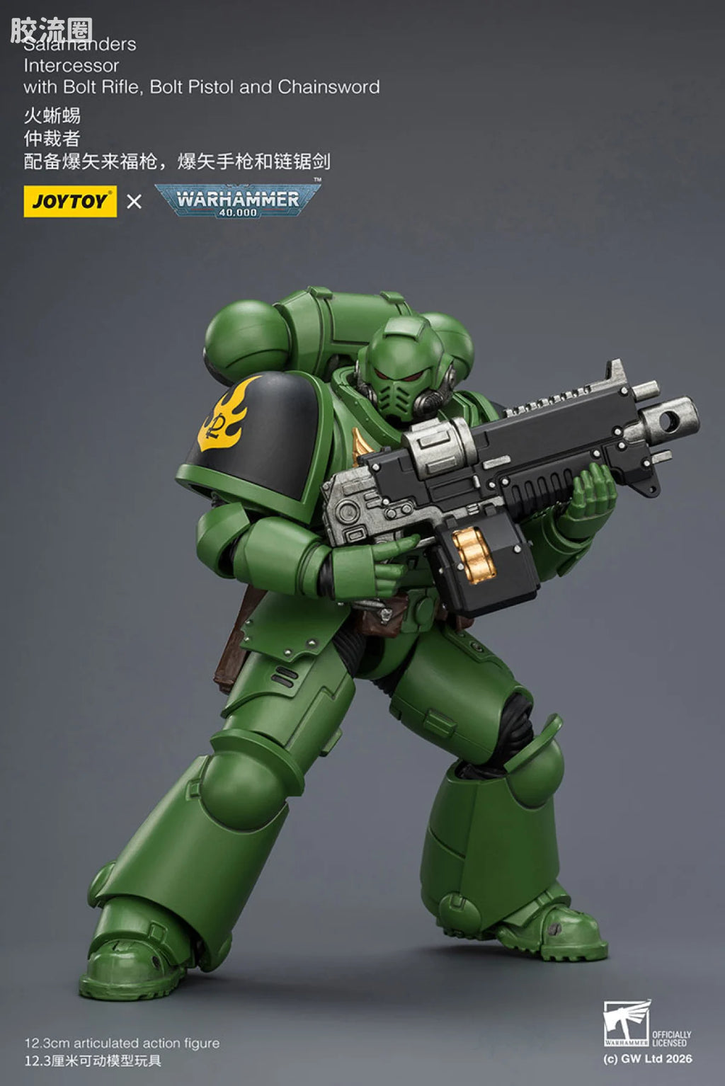 JoyToy Salamanders Intercessor With Bolt Rifle Bolt Pistol And Chainsword