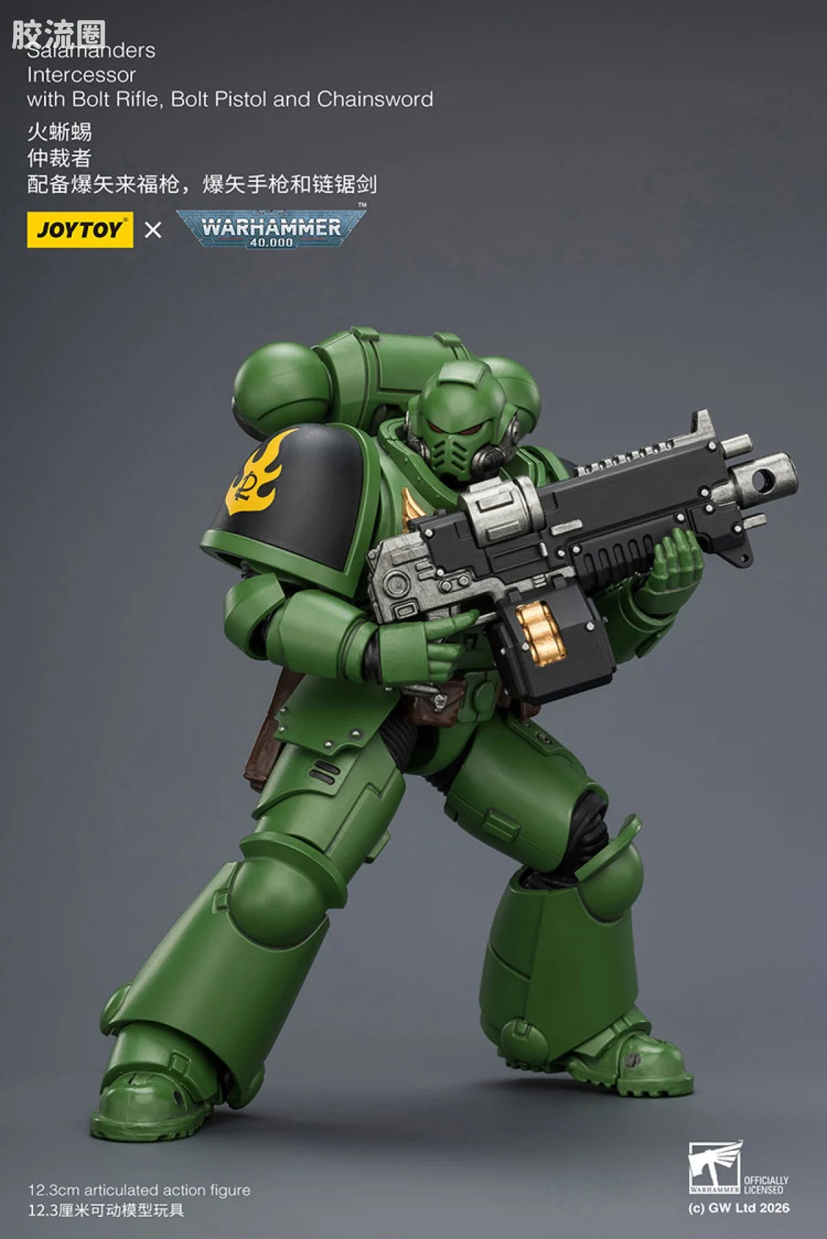 JoyToy Salamanders Intercessor With Bolt Rifle Bolt Pistol And Chainsword