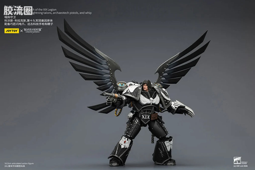 JoyToy Egionwithartificer Craftedlightningtalonsarchaeotechpistolsandwhipraven Guard Corvus Coraxprimarch Of The Xix Legion With Artificer Crafted Lightning Talonsarchaeotech Pistolsand Whip
