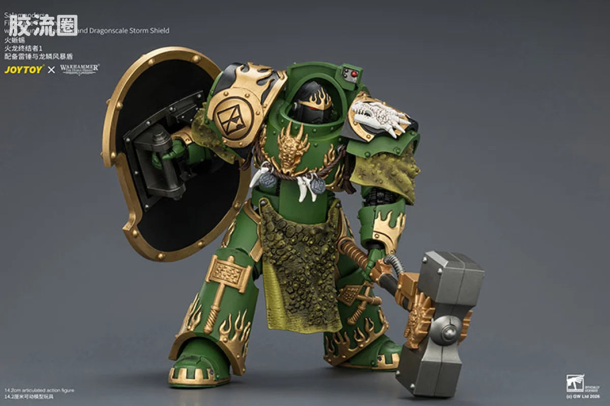 JoyToy Salamanders Firedrake Terminator 1 With Thunder Hammer And Dragonscale Storm Shield