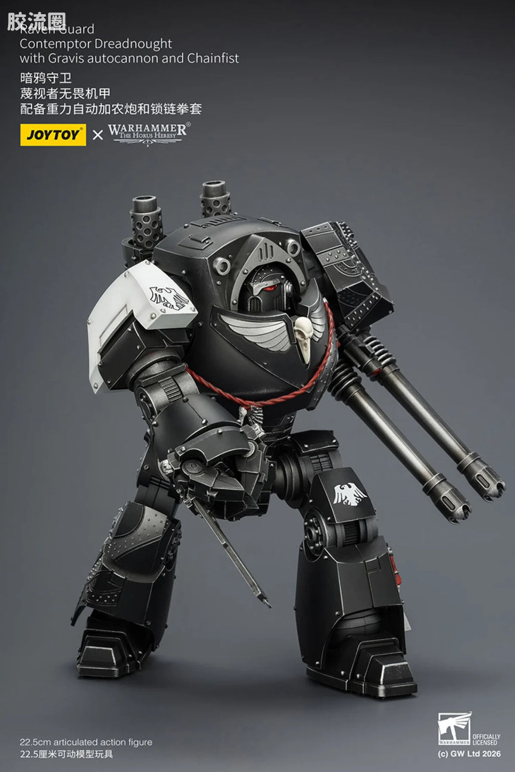 JoyToy Raven Guard Contemptor Dreadnought With Gravis Autocannon And Chainfist