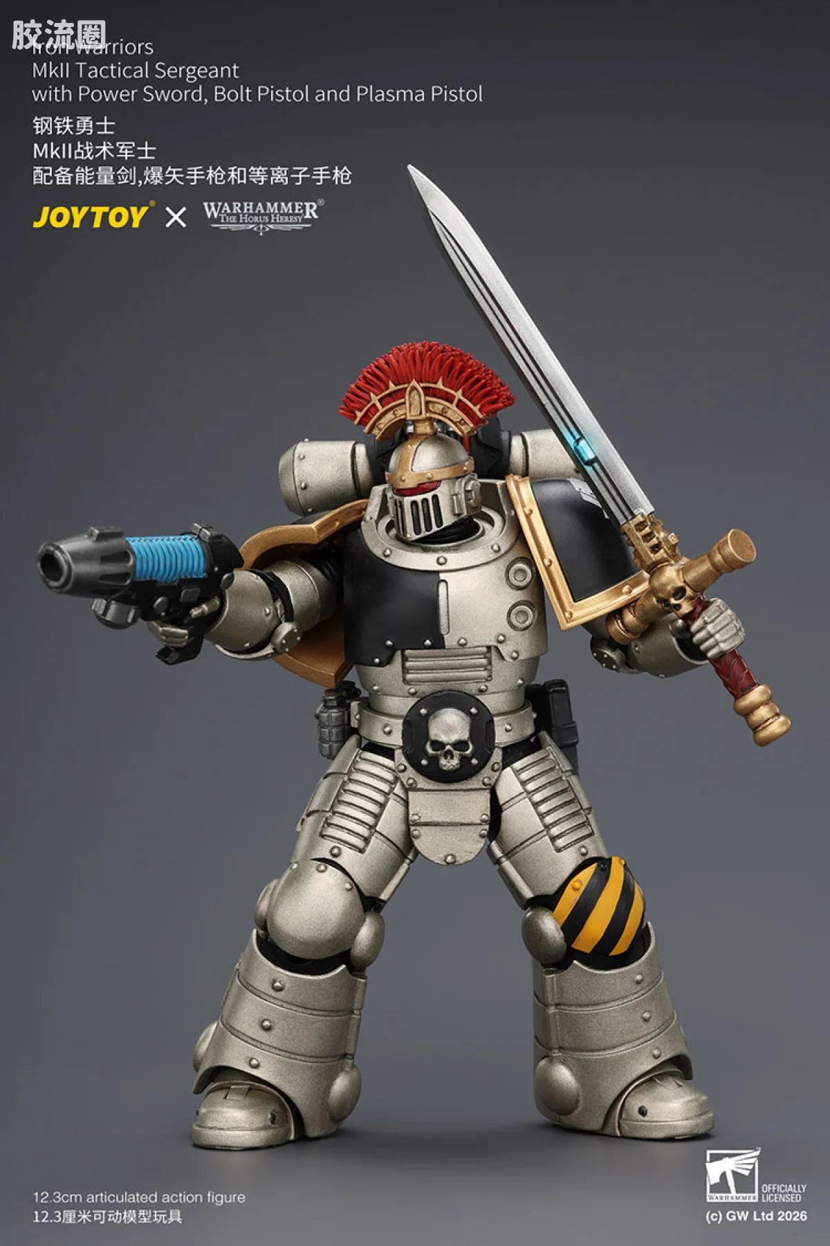 JoyToy Iron Warriors Mkll Tactical Sergeant With Power Swordbolt Pistol And Plasma Pistol