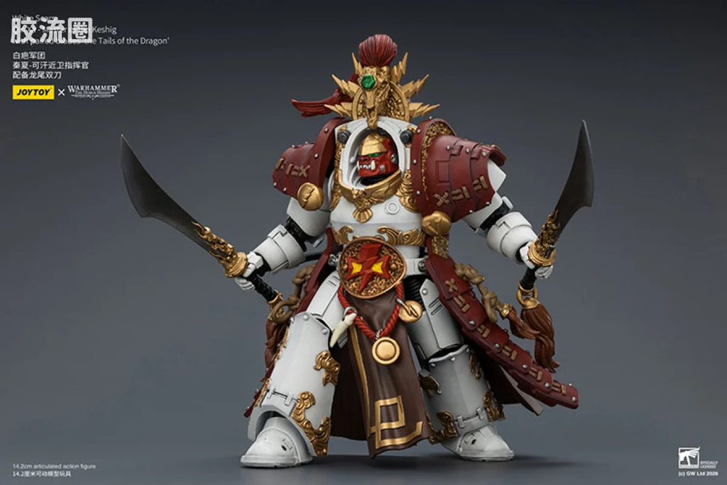 JoyToy White Scars Qin Xa Master Of The Keshig With Paired Bladesthetails Of The Dragon