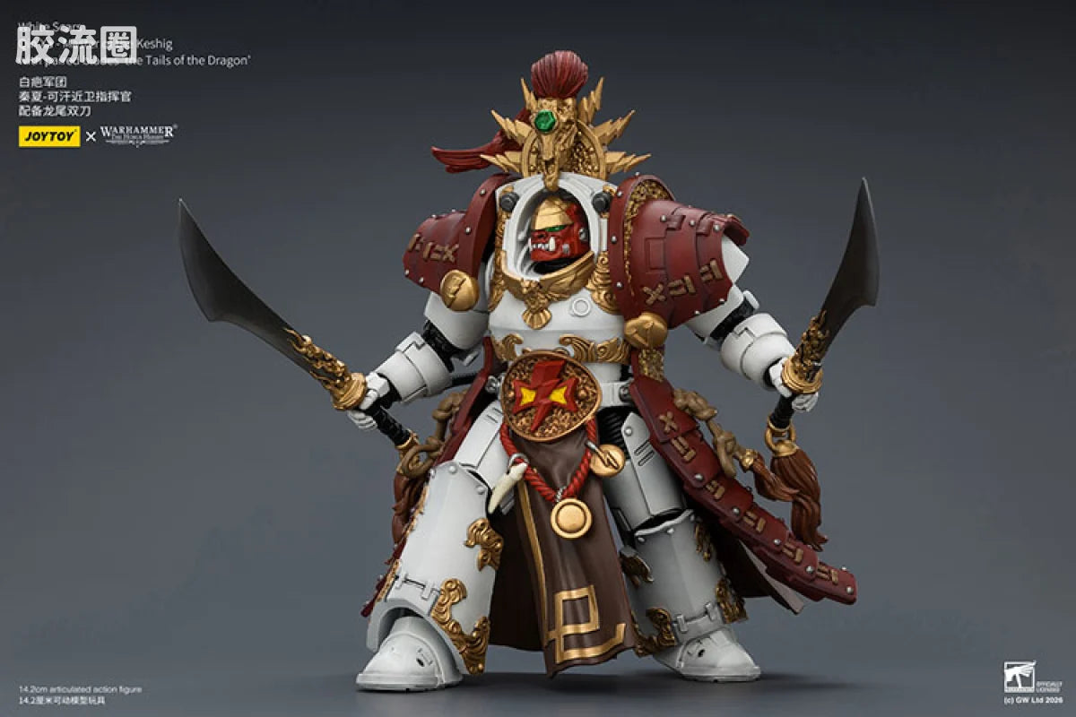 JoyToy White Scars Qin Xa Master Of The Keshig With Paired Bladesthetails Of The Dragon