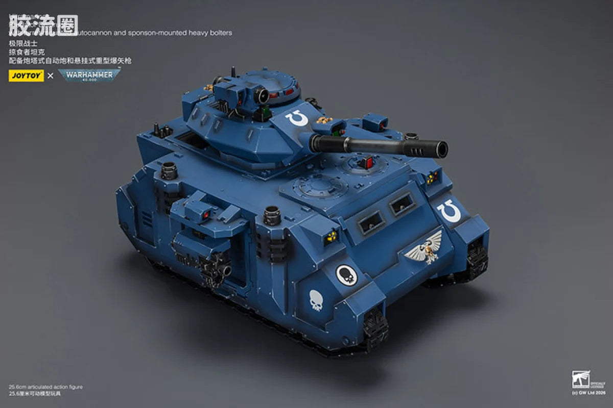 JoyToy Estructorwithturret Mountedautocannonandsponson Mountedheavyboltersultramarines Predator Destructor With Turret Mounted Autocannon And Sponson Mounted Heavy Bolters