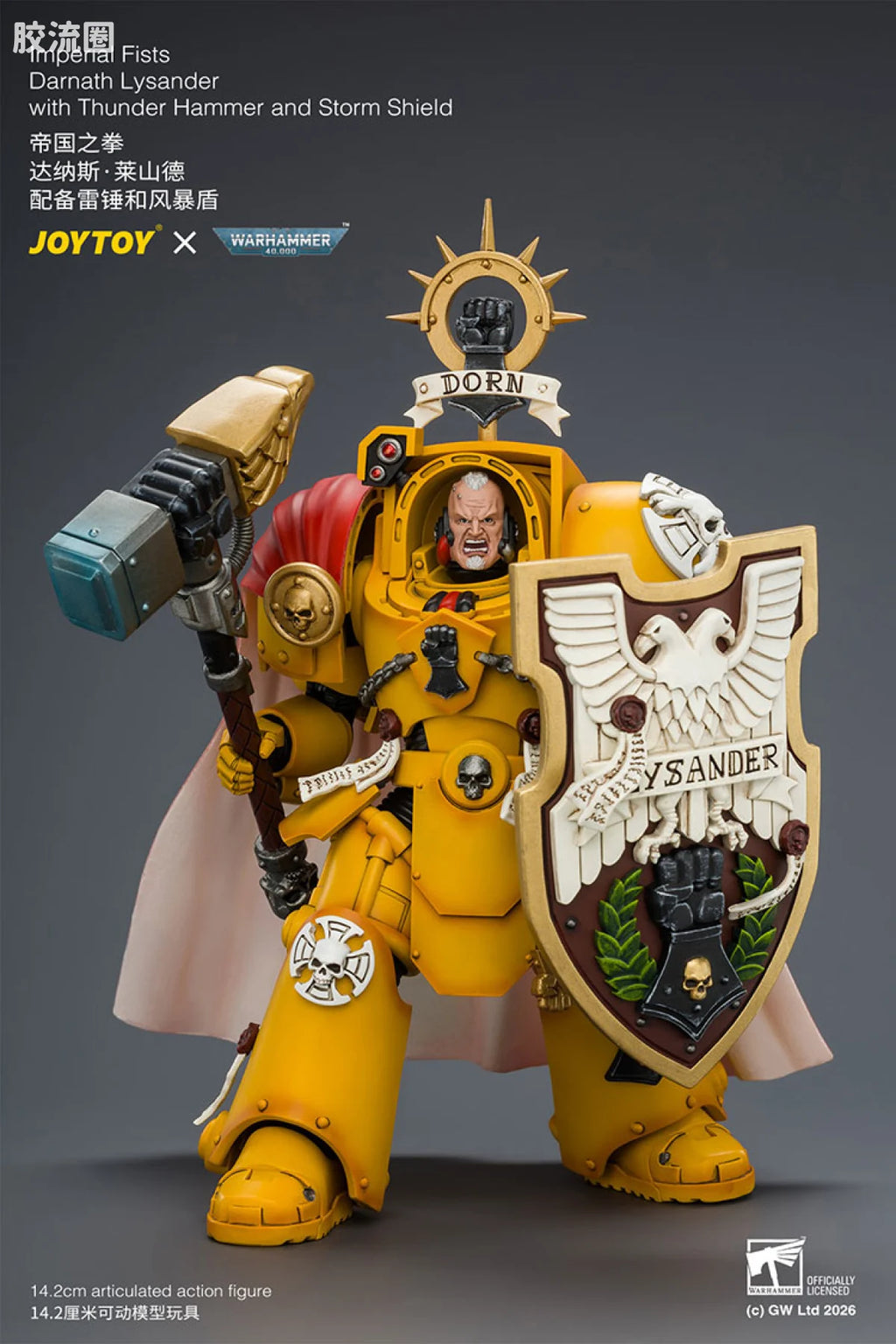 JoyToy Imperial Fists Darnath Lysander With Thunder Hammer And Storm Shield