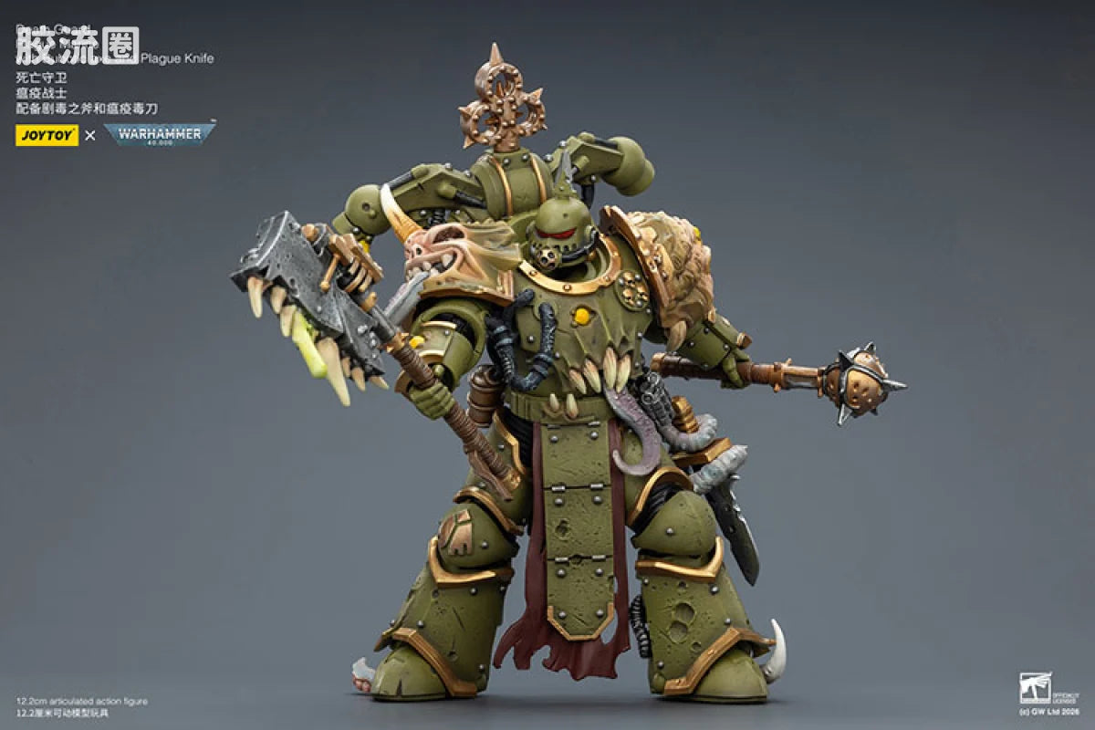 JoyToy Death Guard Plague Marine With Bubotic Axe And Plague Knife