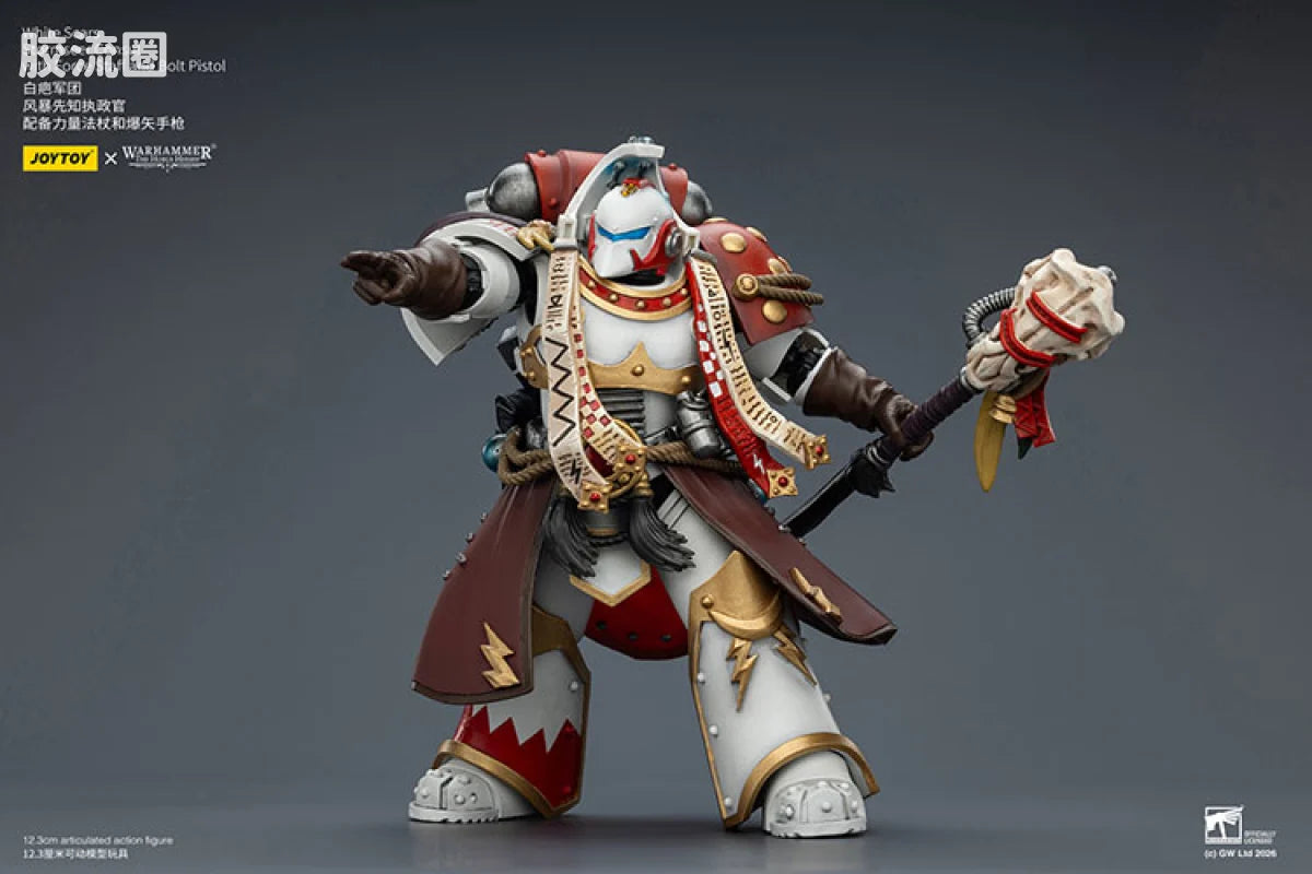 JoyToy White Scars Stormseer Consul With Force Staff And Bolt Pistol
