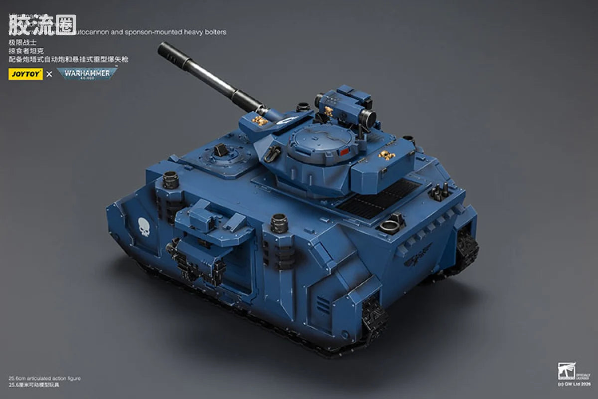 JoyToy Estructorwithturret Mountedautocannonandsponson Mountedheavyboltersultramarines Predator Destructor With Turret Mounted Autocannon And Sponson Mounted Heavy Bolters