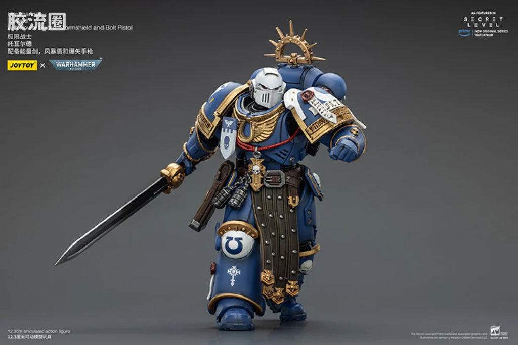 JoyToy Ultramarines Torvald with Power Sword, Stormshield and Bolt Pistol