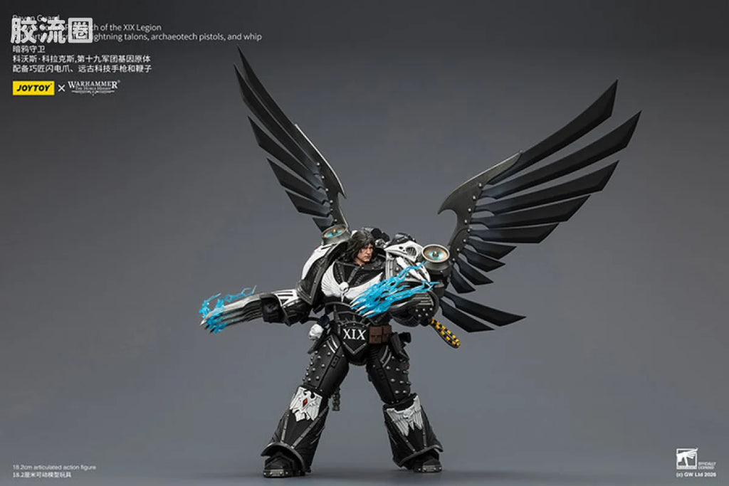 JoyToy Egionwithartificer Craftedlightningtalonsarchaeotechpistolsandwhipraven Guard Corvus Coraxprimarch Of The Xix Legion With Artificer Crafted Lightning Talonsarchaeotech Pistolsand Whip