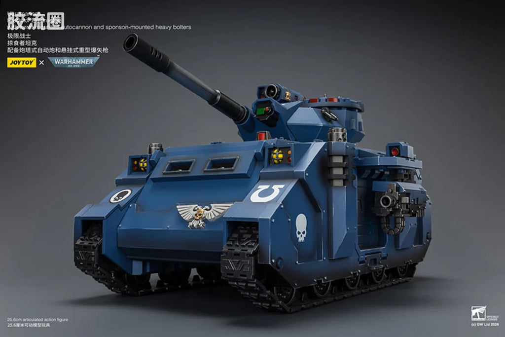 JoyToy Estructorwithturret Mountedautocannonandsponson Mountedheavyboltersultramarines Predator Destructor With Turret Mounted Autocannon And Sponson Mounted Heavy Bolters