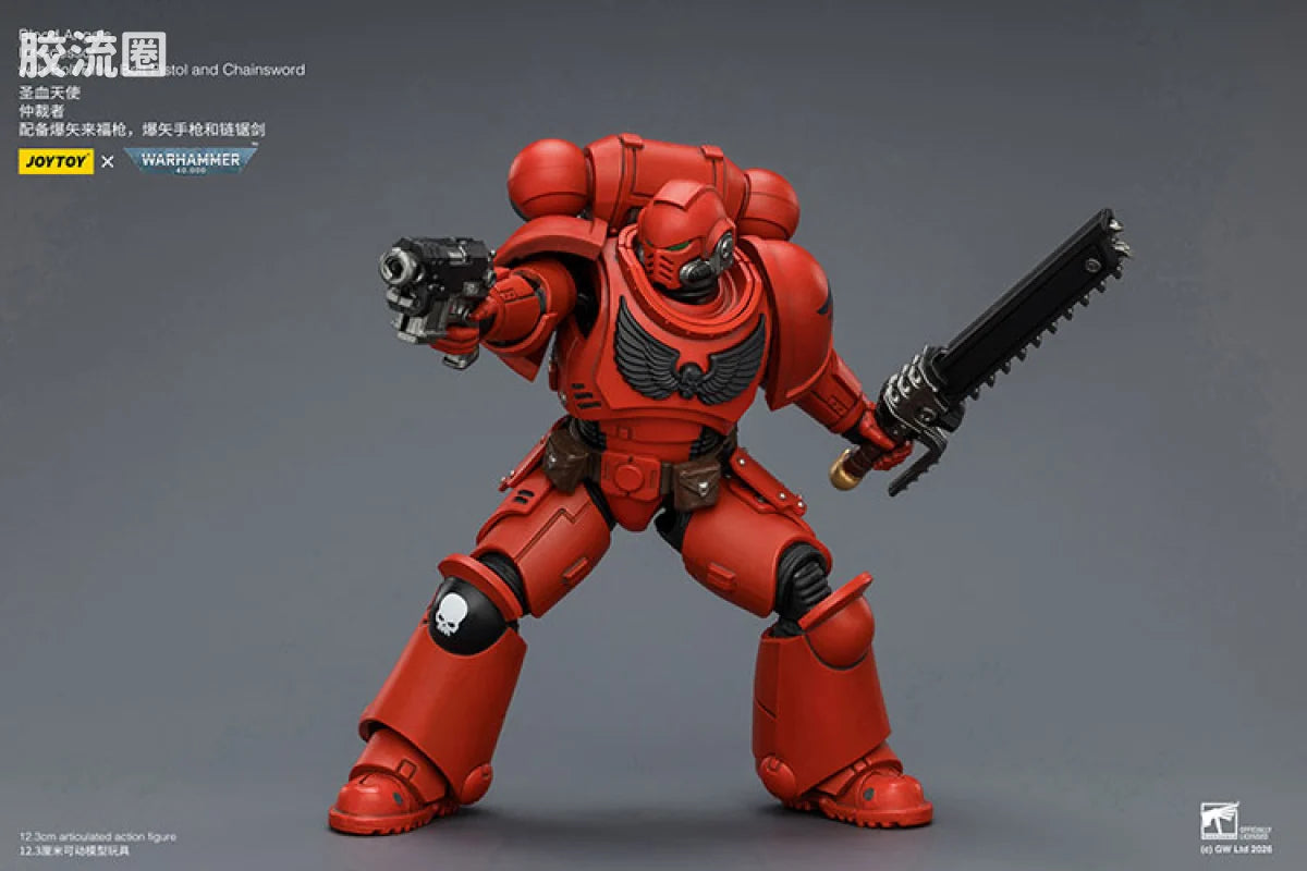JoyToy Blood Angels Intercessor With Bolt Rifle Bolt Pistol And Chainsword