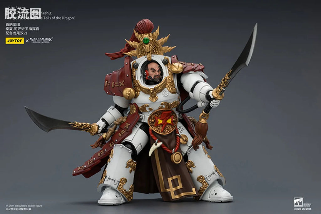 JoyToy White Scars Qin Xa Master Of The Keshig With Paired Bladesthetails Of The Dragon