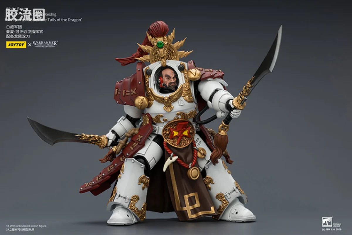 JoyToy White Scars Qin Xa Master Of The Keshig With Paired Bladesthetails Of The Dragon