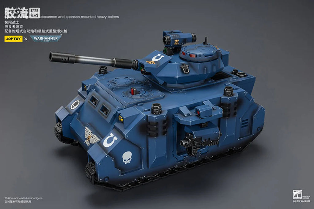 JoyToy Estructorwithturret Mountedautocannonandsponson Mountedheavyboltersultramarines Predator Destructor With Turret Mounted Autocannon And Sponson Mounted Heavy Bolters